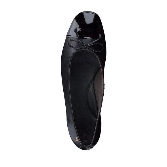 New $398 PAUL GREEN VIOLET BALLET FLATS in Black Combo 7.5 UK /10US - Picture 3 of 7